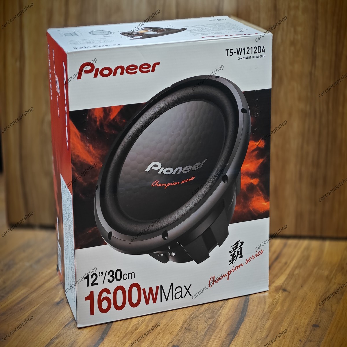 Pioneer TS-W1212D4 12 Inch Dual 4 Ohm Subwoofer  1600W Max Power Car Audio Bass Speaker