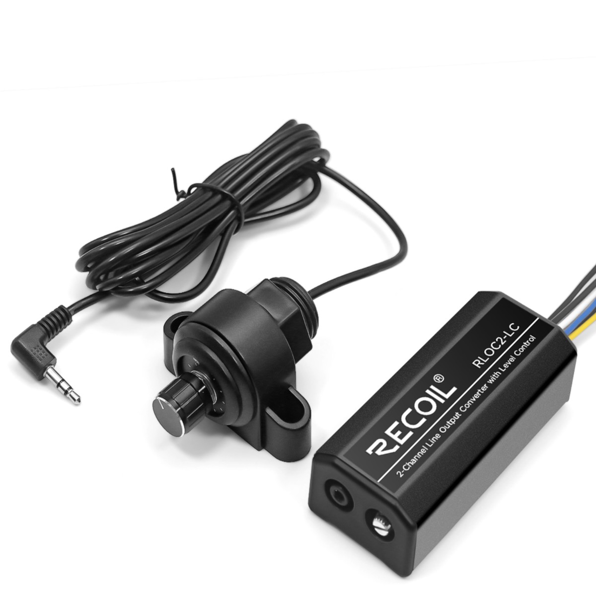 Recoil 2-Channel Active Line Output Converter (Hi-Lo Converter) with Remote Bass Control Knob