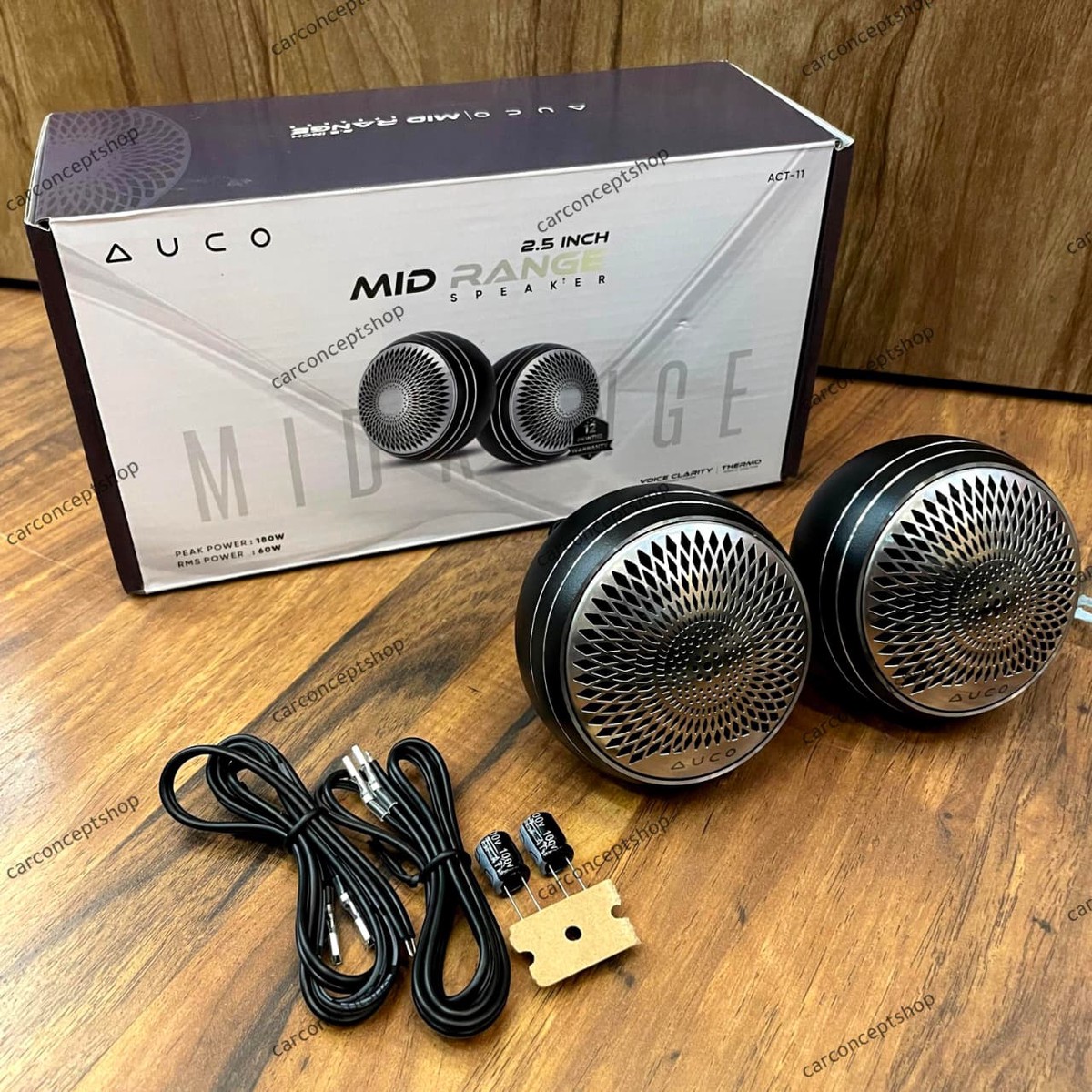 AUCO ACT-11 2.5 Inch Mid Range Car Speakers (180W Peak | 60W RMS | Voice Clarity Enhanced | Thermo Shield Coated)