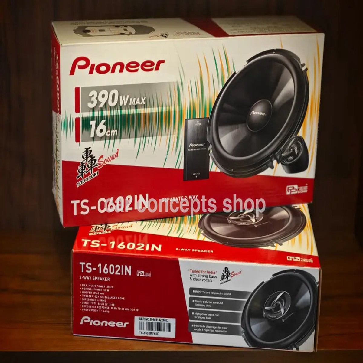 Pioneer Combo of Component and Coaxial Speaker TS-C602IN With TS-1602IN