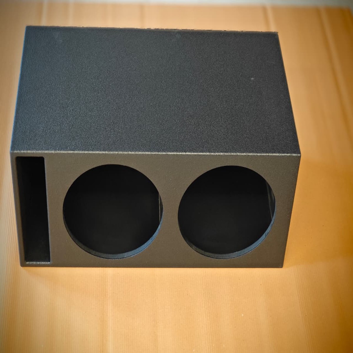 Pro-Series Dual 12″ Custom Textured L-Port Subwoofer Enclosure | Heavy-Duty 18mm MDF | Precision Tuned @ 34Hz