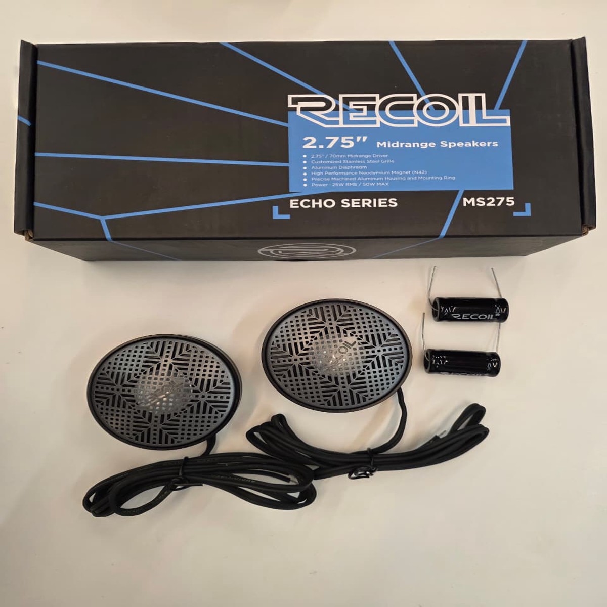 Recoil MS275 Echo Series 2.75″ Dolby Atmos Headliner Speakers – 50W Max (Pair)