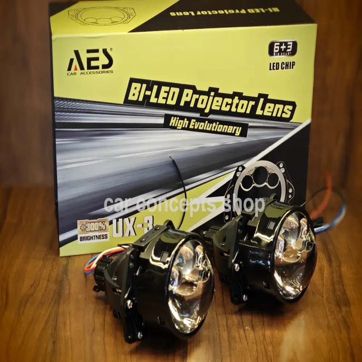 AES UX3 Laser Headlight Projector 80 Watts Blue Lens