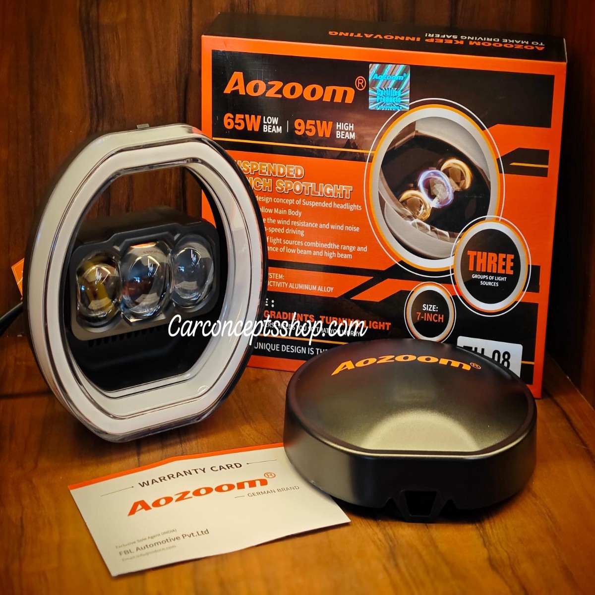 Aozoom TH-08 7 Inch Auxiliary Spotlight With DRL Three Lens pair