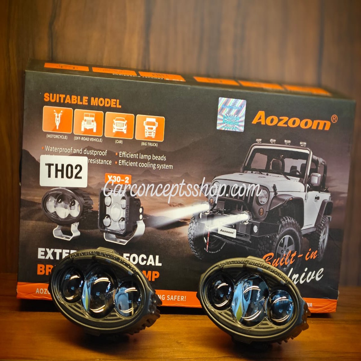 AOZOOM TH02 3 Lens Auxiliary External Bifocal Pod Lights Y30-1 58W