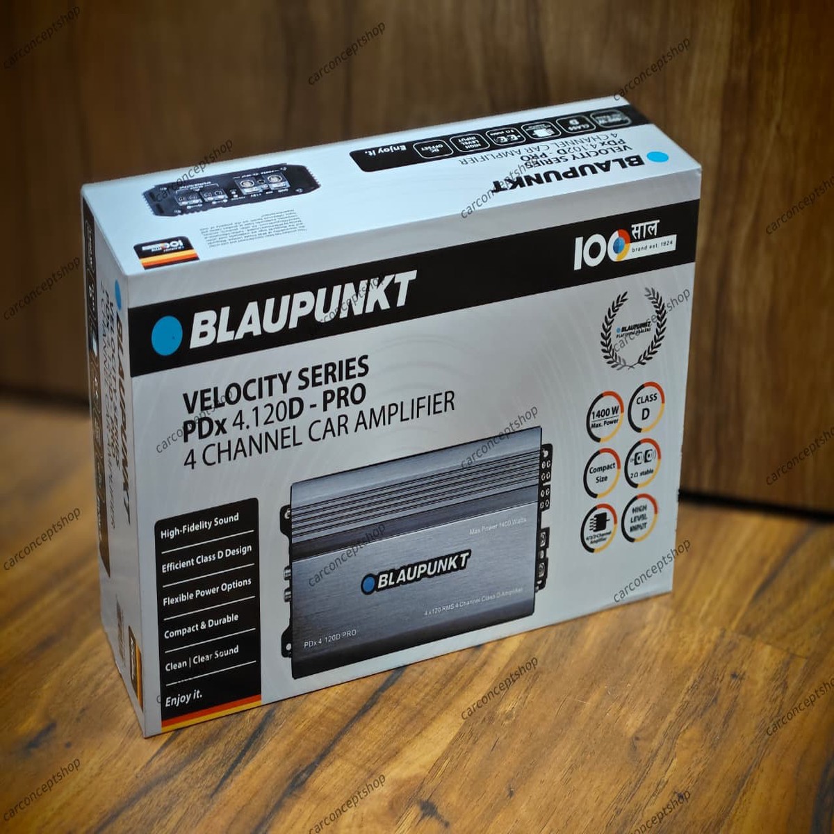 Blaupunkt Velocity Series PDx 4.120D – PRO | 1400W Max 4-Channel Class D Car Amplifier