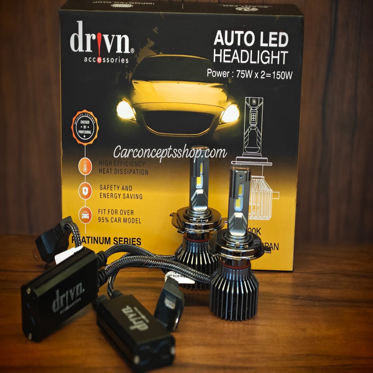 Drivn Platinum Series LED Headlight Bulbs 150w 4300k
