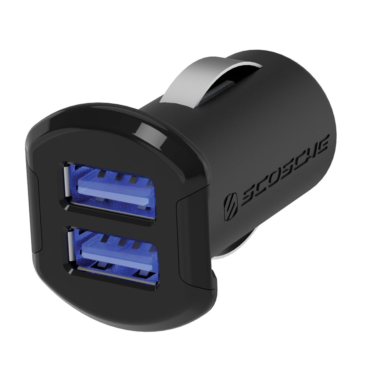 SCOSCHE USBC242M 12 Watts per Port (24W/4.8A Total Output) USB Car Charger – The Fastest Charge Rate for Apple and Android Device