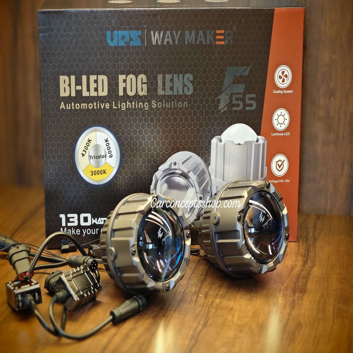 UPS WAY MAKER F55 Bi-LED Projector Fog Lens Tri Color