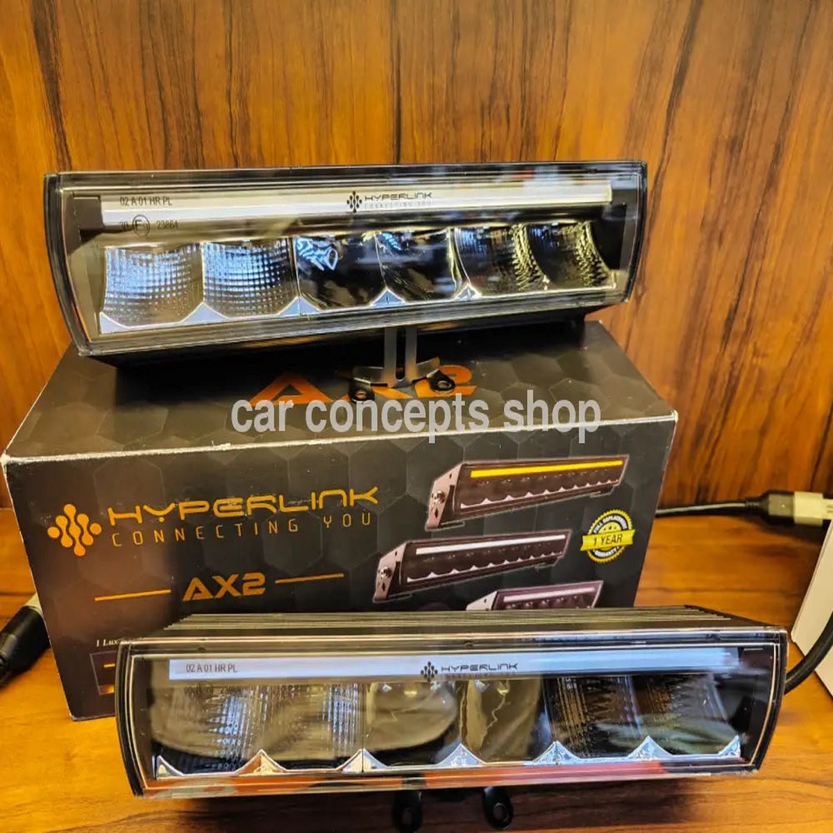 Hyperlink 12 Inches Dual Color G Wagon Style Offroading Bar Lights 2 Pcs For Thar And All Cars