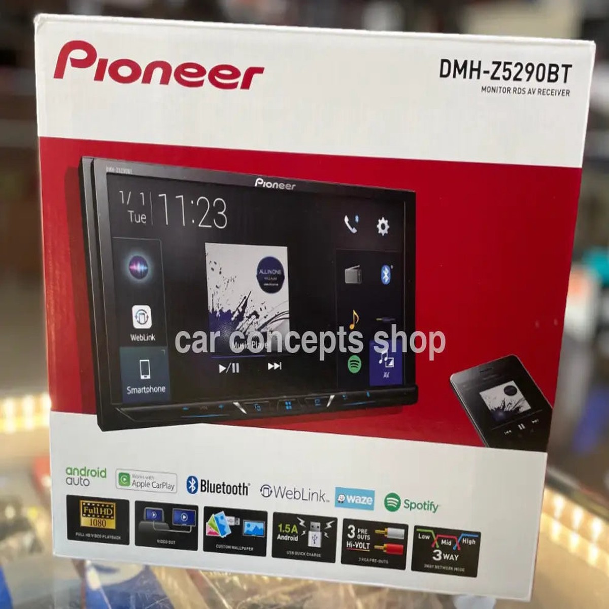 Pioneer DMH-Z5290BT 6.8 Touchscreen Car Multimedia Receiver | Apple CarPlay | Android Auto | WebLink | 50W x 4 Output