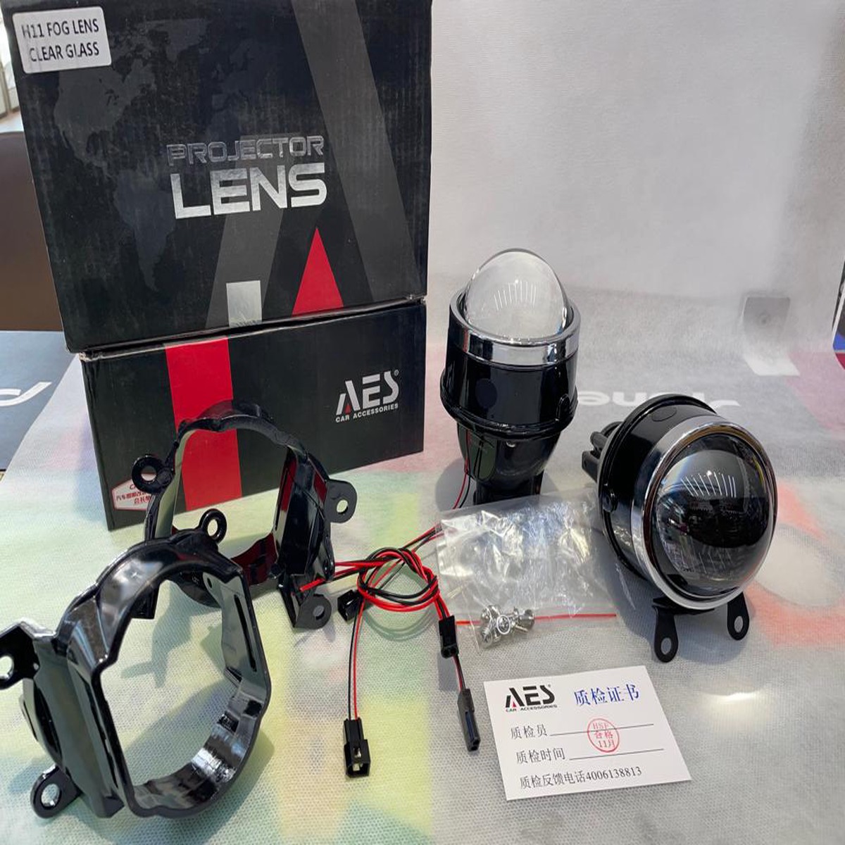 AES H8-h11 Clear Lens Bi Xenon Fog Projector With Hi & Low Beam
