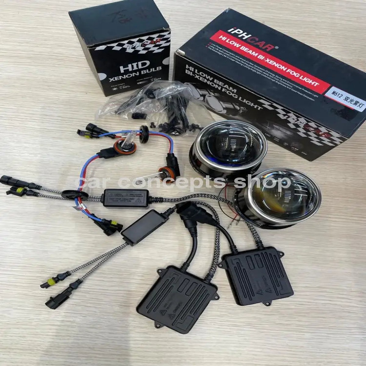 IPHCAR M612 Flat Projector With Iph 6000k L-bulb And Eb-5 Fast Start Ballast Kit