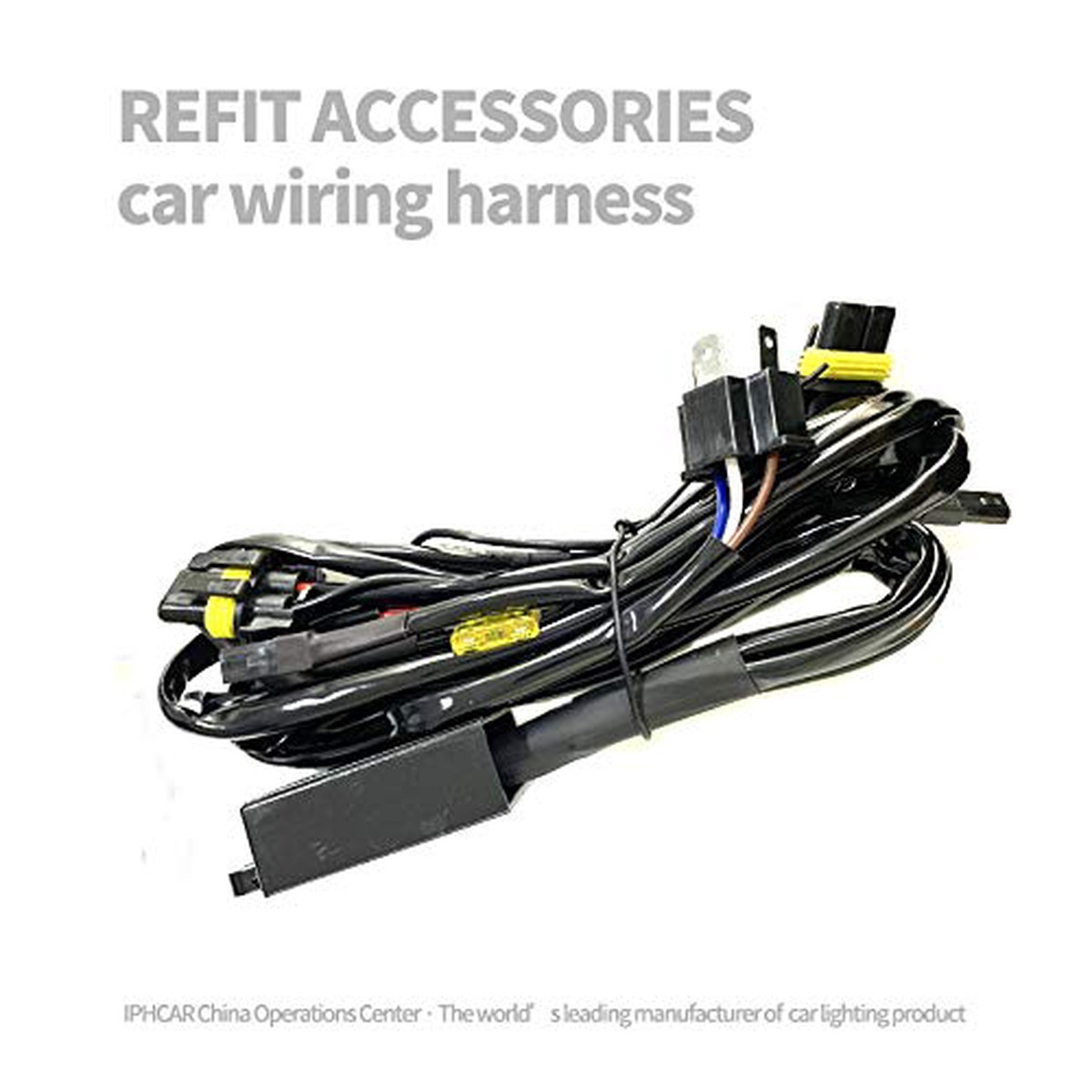 IPHCAR Wiring Harness For All 85 And 55 Watt Xenon Projector Setups