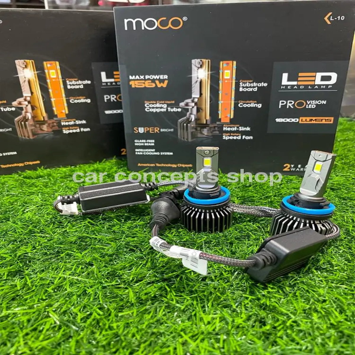 MOCO Pro Vision 156 Watt Led Headlamp 18000 Lumens 6000k