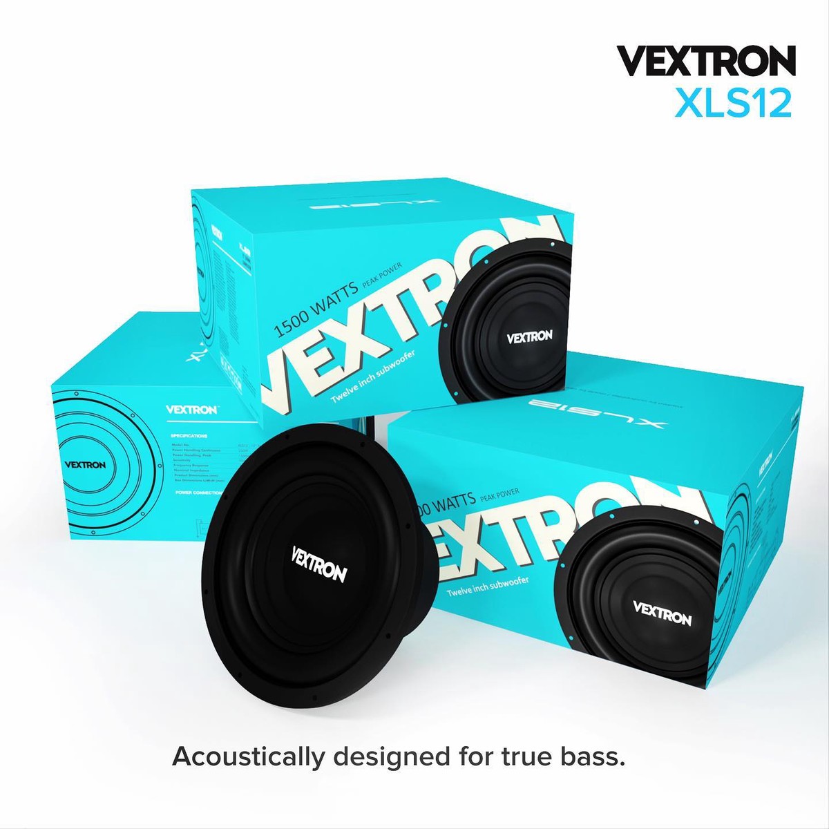 Vextron XlS 12 1500Watt 450w RMS Subwoofer