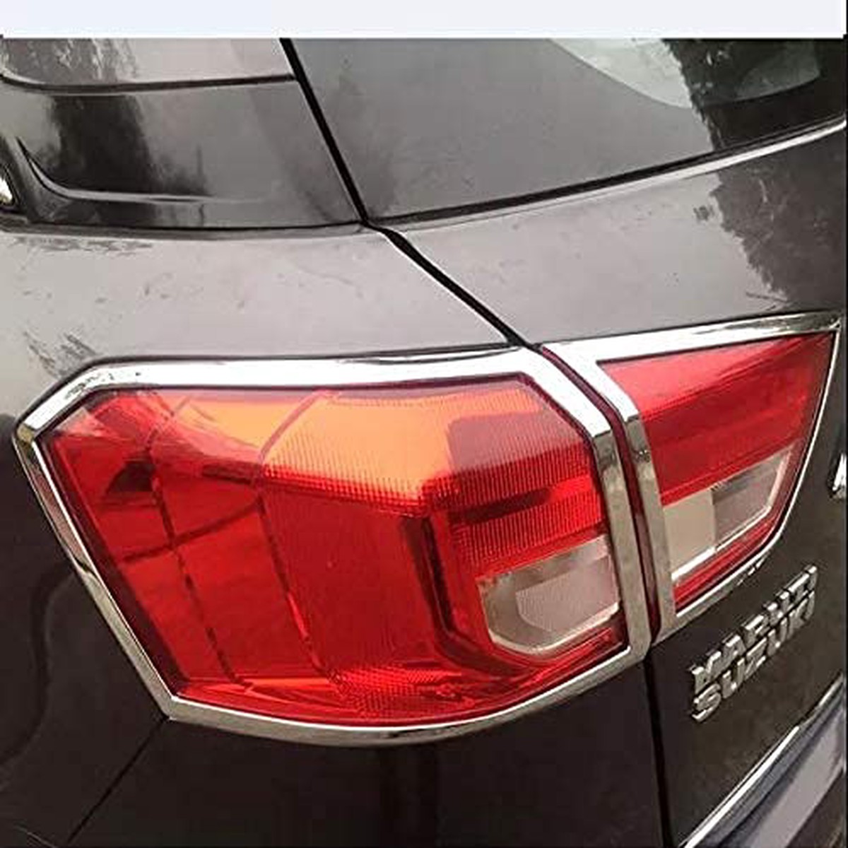 Tail Light Chrome Cover For VITARA BREZZA (2016-2019) Set Of 2