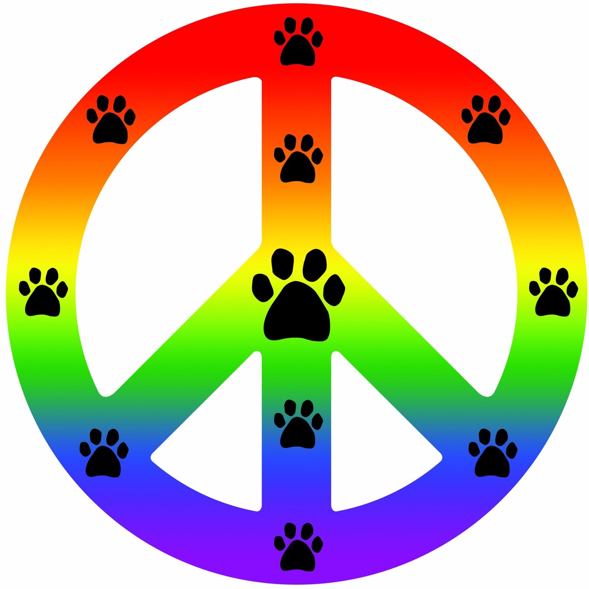 Imagine This Peace Car Magnet Sign, Rainbow, 41/2Inch by 41/2Inch