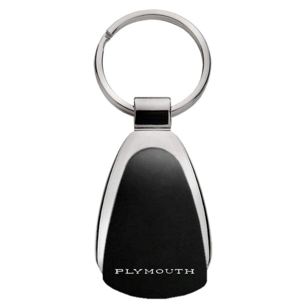 The Car Guy Superstore Plymouth Logo Black Teardrop Shaped Key Chain Keychain FOB Ring Lanyard