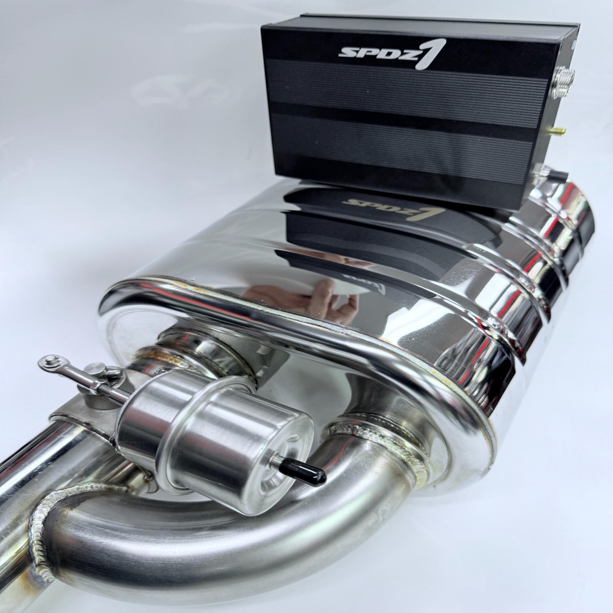 SPDZ1 Universal Valved Performance Muffler Kit  High-Flow 2.5" Valve-Controlled Exhaust System (Quiet & Loud Modes)