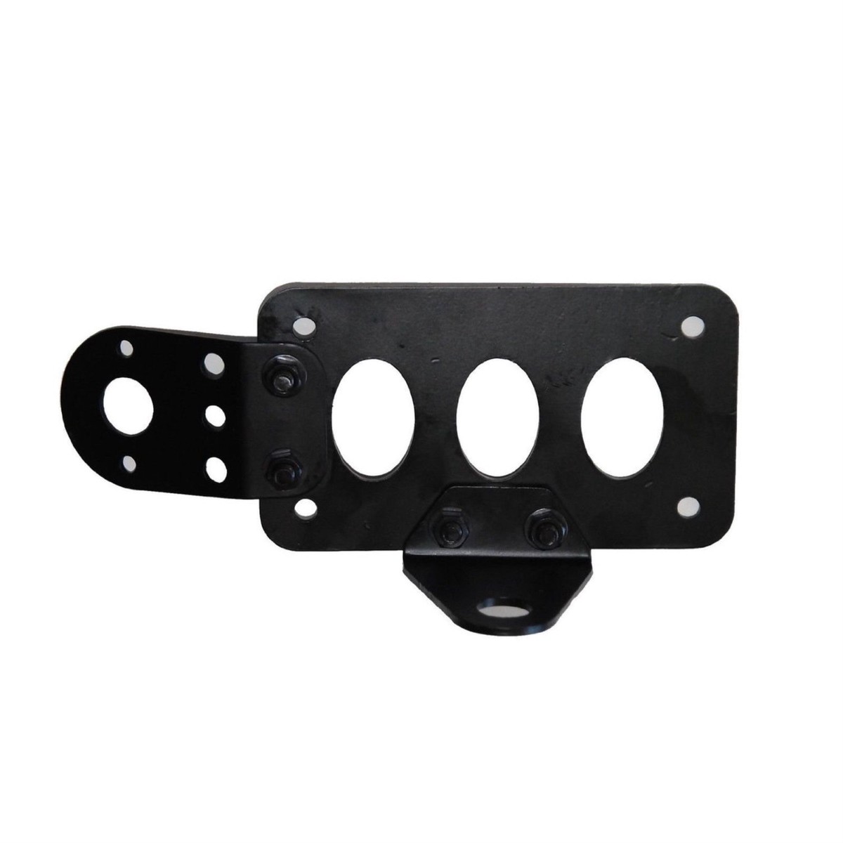 (W) Axle Mount Plate Holder Motorcycle Side License Tail Light Relocator Custom Cafe