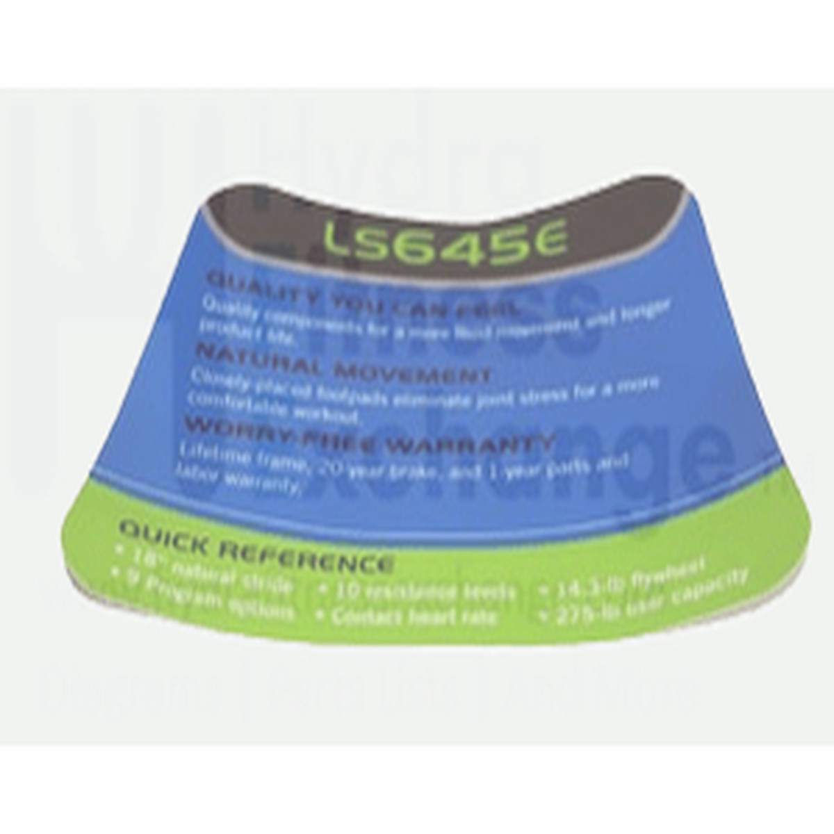 Horizon Fitness Limited Series - LS645E (EP505C) Elliptical Pop Decal 101909