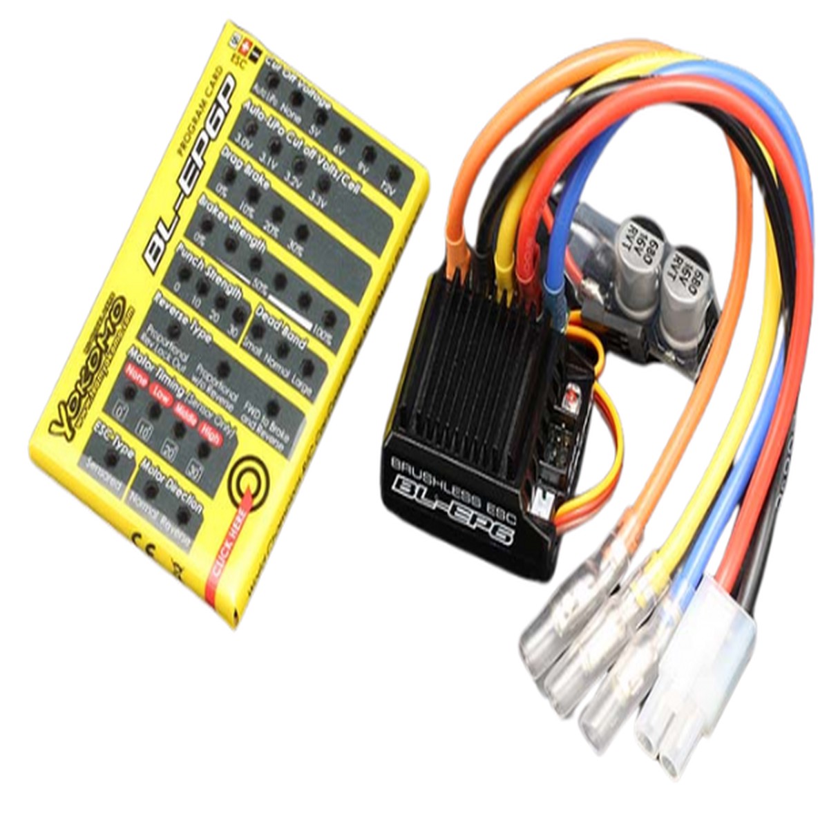 Yokomo ESC BL-EP6 Brushless + Carte de programmation BL-EP6A